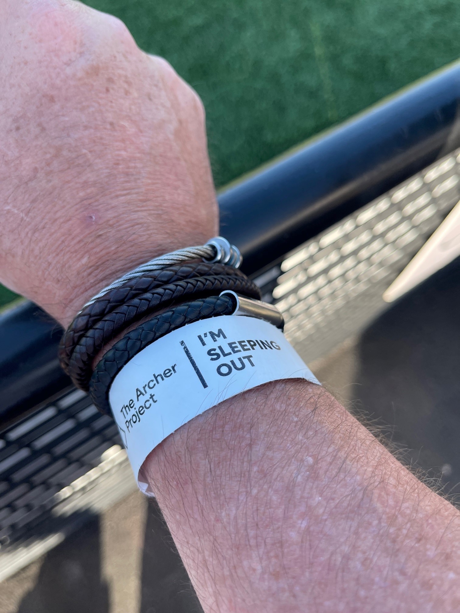Archer project sleep out wrist band